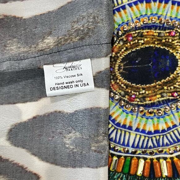 Shahida Parides ANIMAL PRINT STRAPPY MAXI DRESS SZ M/L $359.00 - Picture 7 of 9